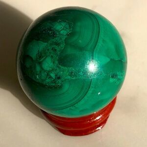 REAL Malachite Sphere polished.